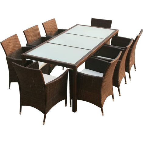 Patio Furniture Brown Steel Frame, Aluminium Feet, PE Rattan Large vidaXL (1/5)