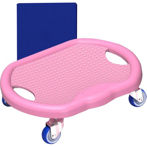 Tabla de ejercicios abdominales silenciosa con ruedas, tabla deslizante para planchas (1/5)