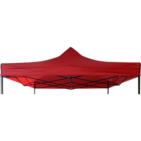 Rebecca Mobili Telo Ricambio Gazebo Tendone Rosso Poliestere Resistente 3x3