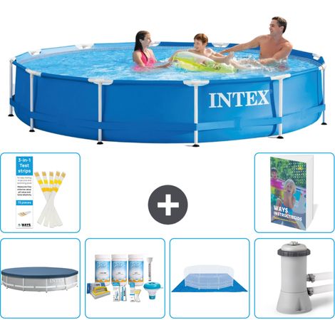 Frame Pool Rund - 366x76 cm - 7-teilig S77