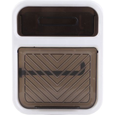 Boîte à mouchoirs murale grande capacité, étanche, élégante et décorative, boîte de rangement pratique pour papier toilette, idéale pour la salle de bain, blanc frais. (1/5)