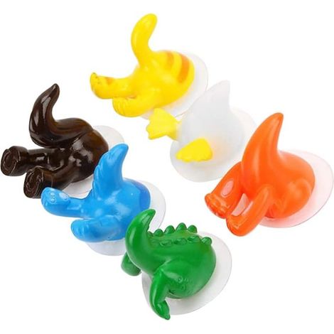 6-teiliges Set niedlicher Haken mit Tierschwanzmotiven und Saugnäpfen, perfekt für Küche, Bad und Wohnaccessoires (1/5)