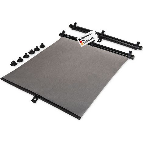 alca® Auto-Sonnenrollo 2 x 52 x 55 cm Autofenster Sonnenblende UV Schutz mit Saugnapf & Einhand-Einrollfunktion Sonnenschutz Auto Lkw Babys Kinder