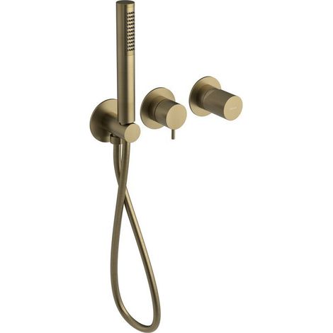 ULTRATAP Mitigeur douche/baignoire à encastrer incl. Douchette à main, 2 voies, or mat
