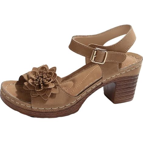 Zapatos casuales de mujer estilo romano con lateral hueco y suela plana con trabilla para cinturón, sandalias de verano a la moda, sandalias de punta cerrada (1/5)