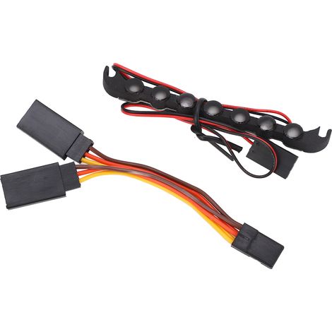 Barre d'éclairage LED 73mm pour modèles RC 1/18, 7 LED blanc, compatible Traxxas, alimentation 5-8V