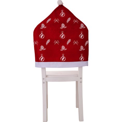 Ensemble de 4 housses de chaise de Noël, housses de chapeau de Noël, housses de dossier de chaise de Noël, adaptées à la décoration de cuisine YMYNY (1/5)