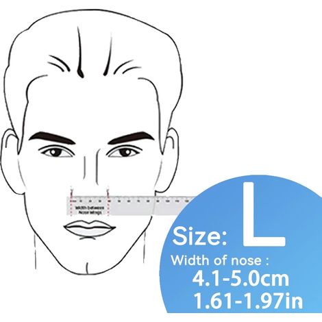 Nasen-CPAP-Maske, Silikonpolster, verstärktes Kopfband, L (1/2)