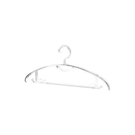 10 Stück Kleiderbügel aus Kunststoff für Hosen und Anzüge, rutschfest (transparent)
