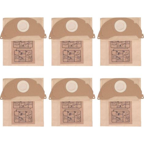 Sac à poussière en papier pour aspirateur Karcher WD2250 A2004 A2054 MV2 (1/5)