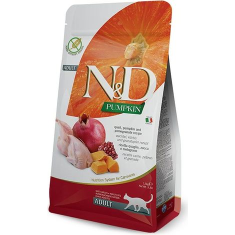 FARMINA - FARMINA N&D CALABAZA Y CODORNIZ CAT GRAIN FREE - 2355-1,5 KG. (1/2)