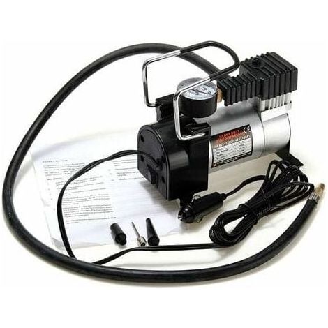 16 x 8 x 11 cm, Portable Mini Air Compressor with Anti-Pinch Protection, Electric Tire Inflator Pump, 12 V, 120 PSI, Heavy-Duty Pump for Bicycle/Car/Trunk (1/4)