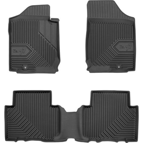 Tapis de Sol de Voiture pour Kia Carens III 2006-2013 TPE Imperméable Noir 4Pcs (1/5)