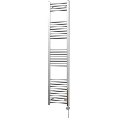 Zennor - Chrome Electric Towel Rail H1800mm x W400mm Straight 400w Thermostatic (1/3)