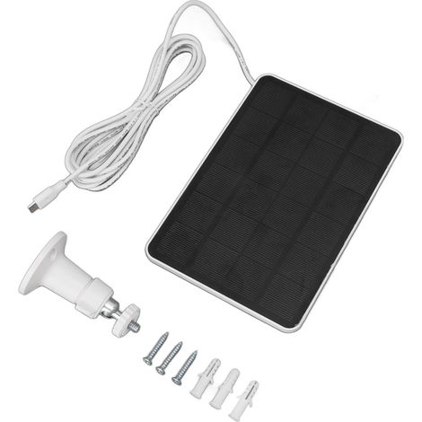 Chargeur Solaire étanche 4W SODIAL – Pour Caméra De Sécurité C2079, Blanc, Panneau 4W