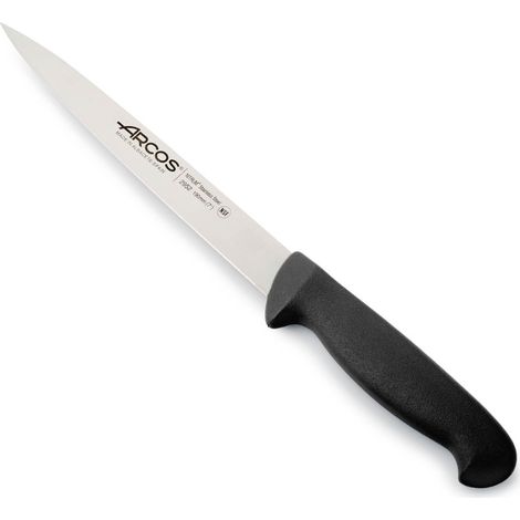 Colore - Prof 295225 in acciaio inox Nitrum e mango ergonomico nero Polipropilene nero e 19 lama cm, coperchio del display.