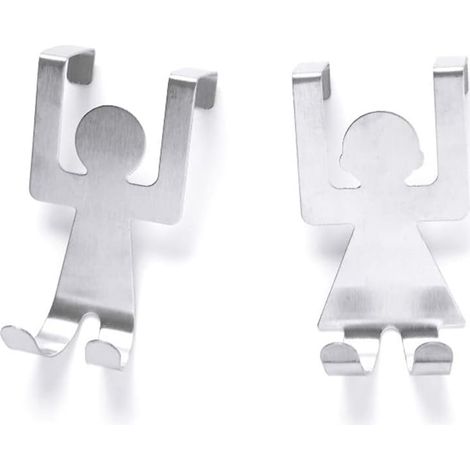 Akozon 2 Ganchos para Puerta de Gabinete con Forma Hombre Dibujos (1/5)