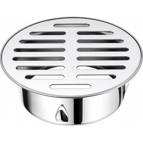 1 bonde de douche ronde en acier inoxydable Anti-blocage amovible pour tuyaux d'évacuation, tuyaux d'échappement, balcon, jardin, extérieur (1/5)