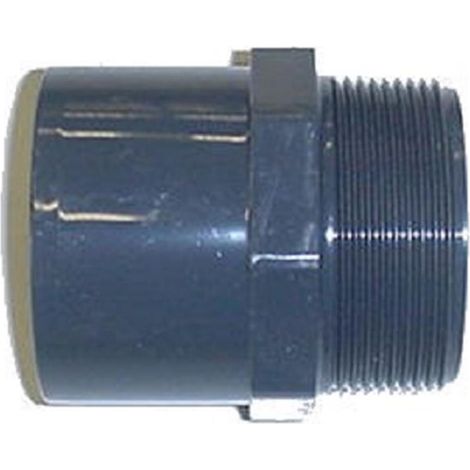 Raccord d'évacuation PVC – Embout fileté B mâle à coller / mâle à visser – Diamètres 40/50 – Filetage 40/49 – Pour chantiers humides – Sorodist