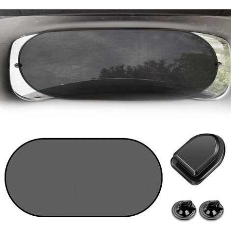Pare-soleil arrière voiture pliable 100x50cm avec ventouses, protection UV (1/5)