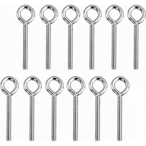12 PCS Boulon À Oeil M5, Vis À Oeil M5 En Acier Inoxydable Avec Anneau Amovible, Vis Anneau Robuste Pour Fixation Mur Plafond Jardin Bricolage Suspension Corde À Linge Et Applications Domestiques (1/5)
