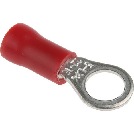 Cosses à œillet RS PRO, Isolé, Rouge, 1.5mm², M5, 8mm