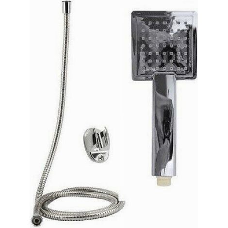 Trade Shop - Kit Teleducha Cuadrada Teleducha Bañera Encaje 1,8 M Soporte 69304 - (1/2)