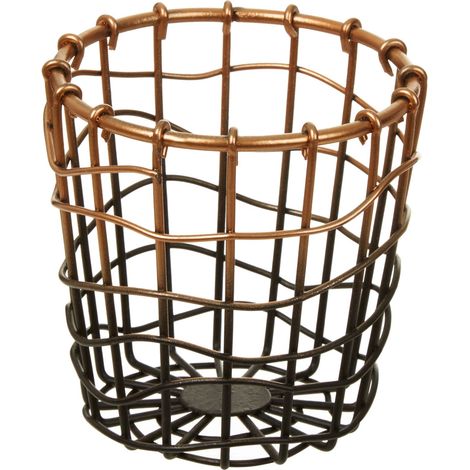 Interiors by Premier Black & Gold Wireframe Storage Pot, Decorative Baskets for Shelves, Space-saving Basket For Home and Office (1/3)