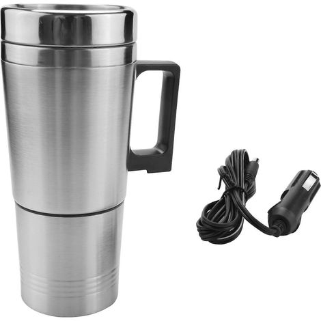 Bouilloire chauffante de voiture, modèle simple 12 V 300 ml, portable, avec couvercle chauffant, pour cafetière et théière électriques. (1/4)
