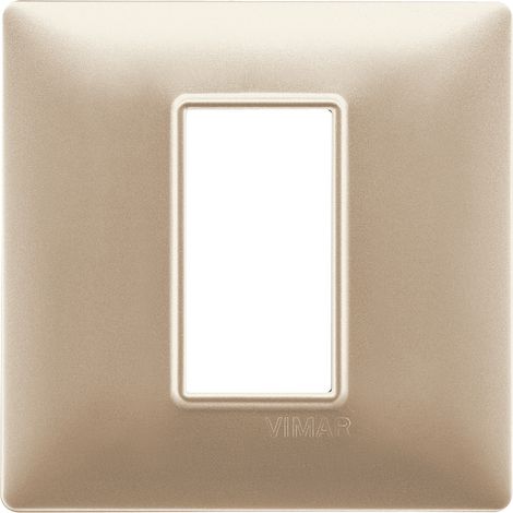 Placca 1M champagne opaco per scatola rotonda  Vimar Plana 14641.22