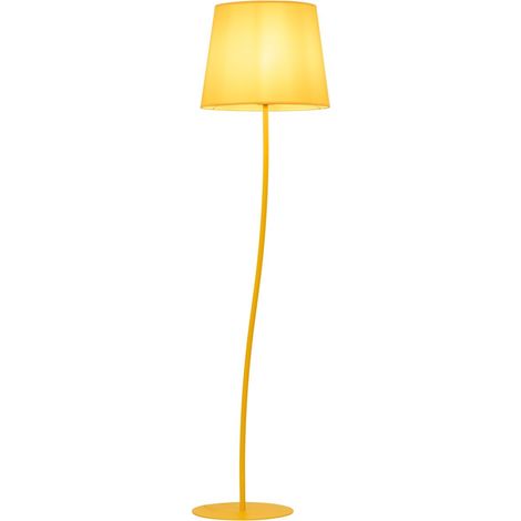 Kinderleuchte Stoff Metall E27 150 cm hoch Gelb Kinderzimmerleuchte (1/5)