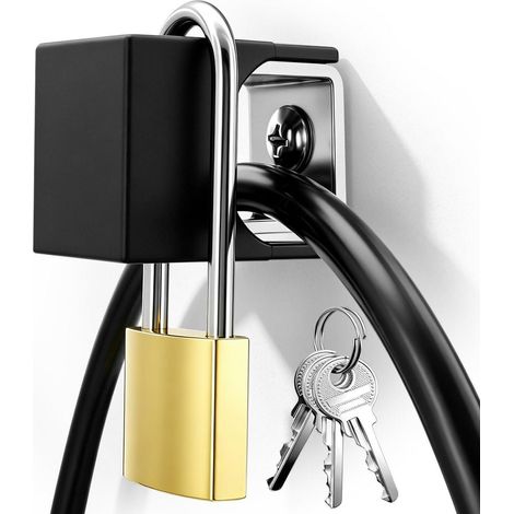 Ladekabel Halterung Typ 2 mit Diebstahlschutz für E-Auto, Wandmontage, inkl. Vorhängeschloss