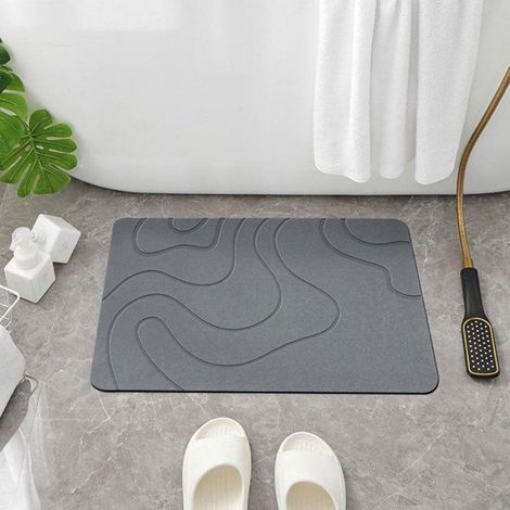 Tapis De Bain - Pierre De Diatomite - 40 X 60 Cm - Salle De Bain Cuisine Entrée - 1 Pièce (1/5)