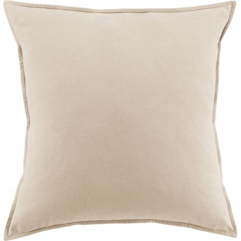 Taie d'oreiller flanelle 100% coton 63x63 CANDICE coloris Sable (1/5)