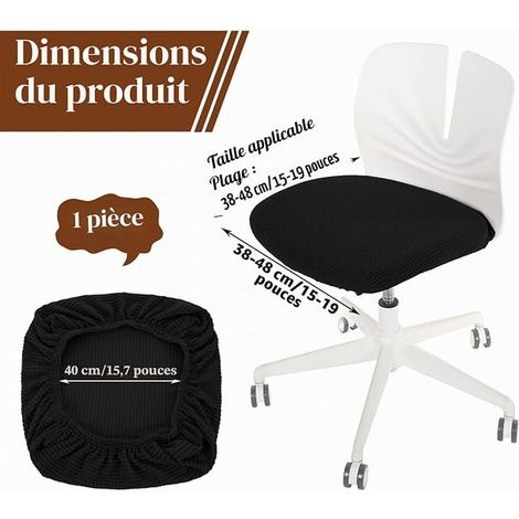 Stretch Office Chair Covers Removable Washable Spandex High Elastic Dustproof Chair Covers for Office Restaurant Wedding Black (1/3)