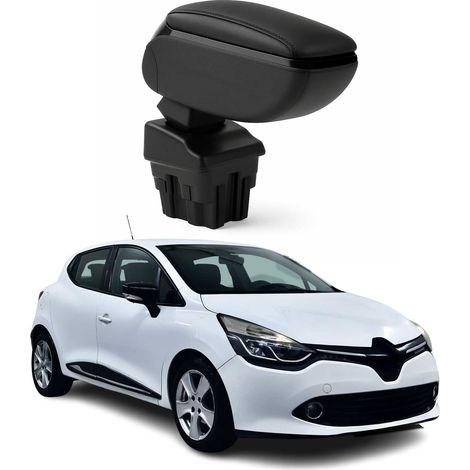 OMAC Accoudoir pour Renault Clio 2012-2019 - Snap-On - ABS + Simili Cuir - Aucune Perçage ou Installation - Installation Facile Noir (1/5)