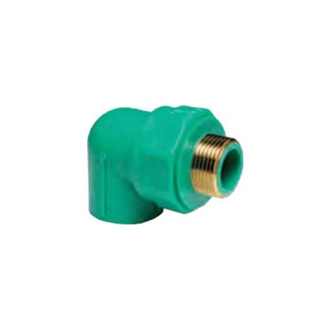CURVA 90  ° FILETTATA MASCHIO IN PPR PN25- - M  EE ¸ mm.25x1/2 - 5 pezzi ATP