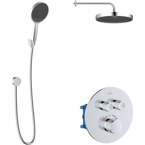kielle Oudee - Mitigeur thermostatique encastré, 2 sorties, avec accessoires EcoSpare et corps d’encastrement, chrome 20602SPT90 (1/5)