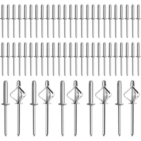 60 Pièces Rivets Aveugles En Aluminium,48 25mm Assortiment De Rivets Pop (1/5)