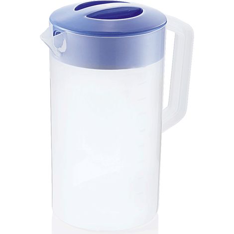 Pichet avec couvercle bleu 2,5 ltr graduation 250 ml polypropylène - Was Germany