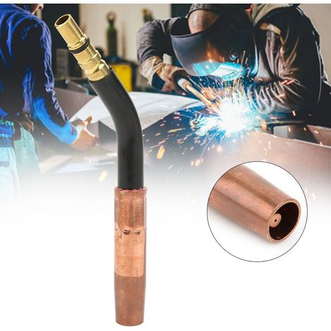 Connecteur de torche de soudage à col de cygne 200 A pour tube de torche MIG/MAG avec buse en laiton de 9 mm (1/5)