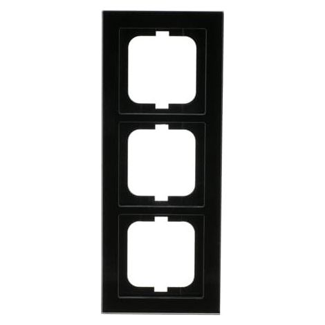 Busch-Jaeger Cadre de recouvrement triple Glas schwarz - Busch-axcent® pur (1723-245), 2CKA001754A4802