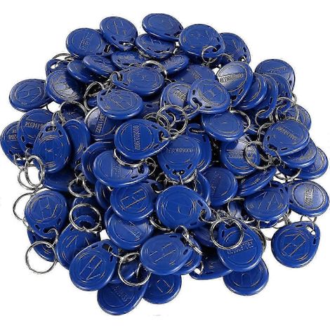 Porte-clés RFID EM-ID courte portée 125 kHz - Lecture seule - Bleu - Lot de 100 (1/5)