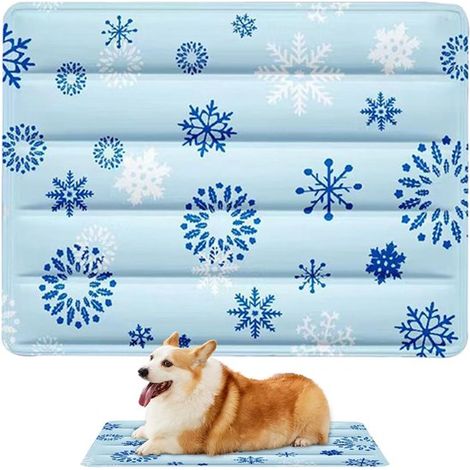 Tapis rafraîchissant auto-refroidissant pour chien, résistant aux rayures, adapté aux chiens de petite, moyenne et grande taille, idéal par temps chaud, bleu (1/5)