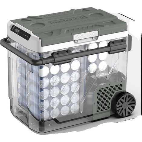 Frigorifero per auto, controllo a doppia zona, design portatile, 60 litri (1/2)