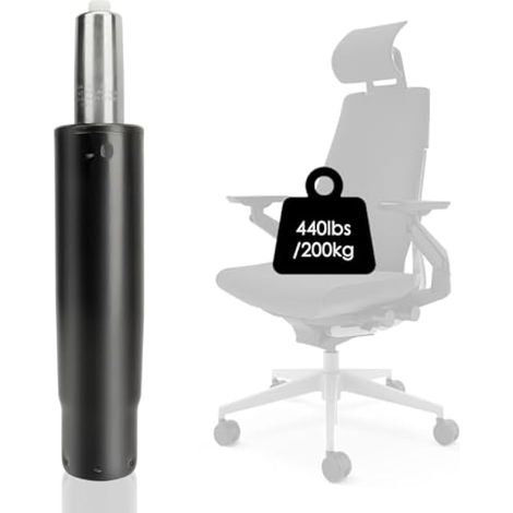 Vérin à gaz pour fauteuil de bureau, 200 kg (440 lbs), réglable de 350 à 400 mm - Pièce de rechange pour fauteuils pivotants, vérin à gaz, applications multifonctionnelles, installation facile (1/5)