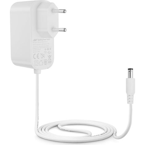 Adaptateur secteur 12 V 2 A avec câble 1,8 M, compatible avec bande lumineuse LED, caméra de sécurité, écrans LCD, routeurs, convertisseur adaptateur 100-240 V CA vers 12 V CC, blanc (1/5)
