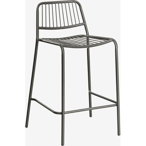 Lot de 4 tabourets hauts empilables Elton SKLUM Noir de Carbone ↑65 cm