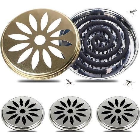 4-teiliges Mückenschutzspiral-Set für den Außenbereich, inklusive Halterung für die Mückenspirale, aus umweltfreundlichen Recyclingmaterialien und Gehäuse. (1/5)