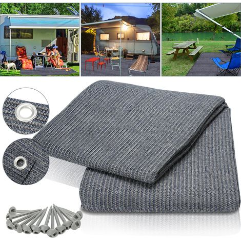 SWANEW Stuoia per tenda da campeggio, Stuoia per tenda da campeggio, Stuoia per tenda da campeggio, Telo da terra per caravan 250x250CM,Grigio (1/5)
